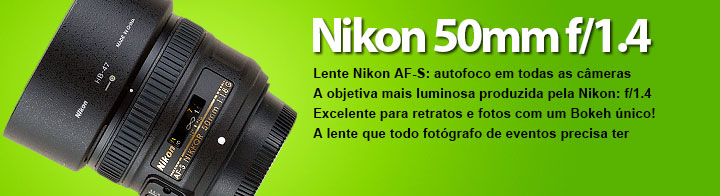 Nikon 50mm f/1.4 a mais luminosa lente da Nikon