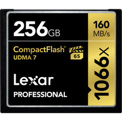 cartao compactflash lexar 256gb 1066x