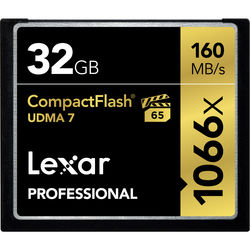 cartao compactflash lexar 32gb 1066x