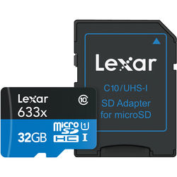 cartao memoria lexar microsdhc 633x 32gb